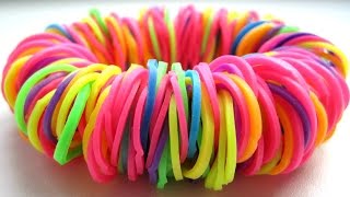 БРАСЛЕТ из резинок "ЛЕНТЯЙ" ☻ Как плести браслет из резинок RAINBOW LOOM ☻ БЕЗ СТАНКА ☻