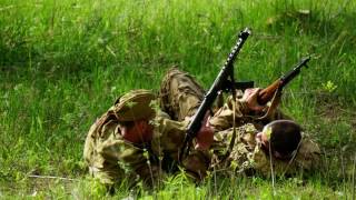Реконструкция боя в парке Победы в Нижнем Новгороде