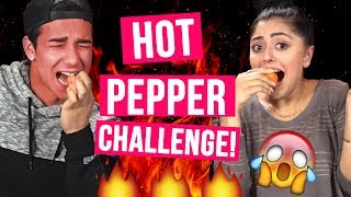 DREAMING OF AN EX?! | HOT PEPPER CHALLENGE w/ Nick and Jazmine