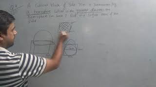 Class 10 EXERCISE 13.1  Question 4: A cubical block of side 7 cm is surmounted by a hemisphere. Wh