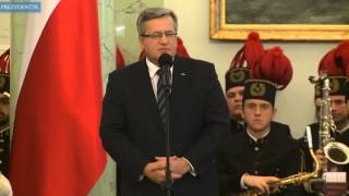 Spotkanie w Pałacu Prezydenckim z okazji Dnia Górnika