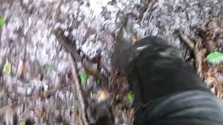 Crotch latex boots in really deep mud
