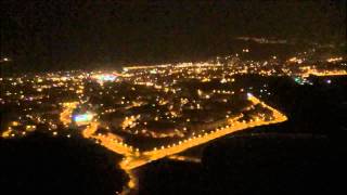 Tbilisi -თბილისი. Ночной Тбилиси из иллюминатора самолета.