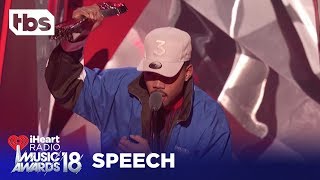 Pharrell Gives Chance the Rapper "Innovator of the Year" Award: 2018 iHeartRadio Music Awards | TBS