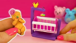 КРОВАТКА, БУТЫЛОЧКА, СОСКА для КУКЛЫ Малышки ? БЕРЕМЕННАЯ КУКЛА БАРБИ Barbie. FIMO Ирина Иваницкая
