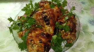Фаршированные окорочка.Грибы, чернослив ,сыр.ОЧЕНЬ ВКУСНО!