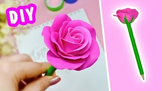 Делаем Карандаш Роза ? Канцелярия своими руками. Полимерная глина мастер класс ❤️ Ирина Иваницкая