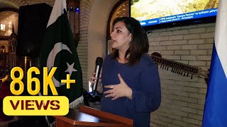 پی ٹی وی کی اینکر پرسن مونا عالم ۔   ماسکو