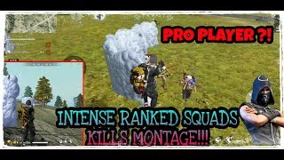 FREE FIRE RANKED SQUADS KILLS MONTAGE !! KILLING PRO PLAYERS !! Free Fire Battlegrounds !!!