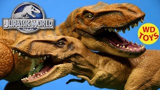 Jurassic World Stomp Strike T-Rex Vs Chomping T-Rex, Dino Battles Dinosaurs By WD Toys