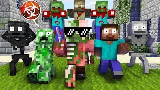 Monster School : GIANT ZOMBIE APOCALYPSE CHALLENGE - Minecraft Animation