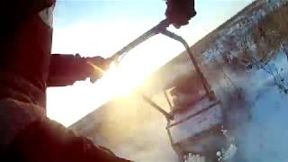Мотобуксировщик Найда-500 /Ходовые испытания 26.11.2017/
