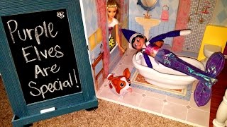 Purple Elf on the Shelf - Mermaid Bath Magic & Shower Time Fun