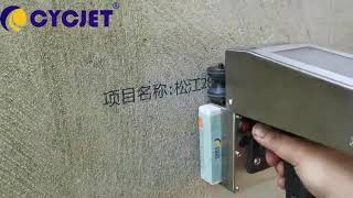 CYCJET Blue Tooth Hand Held Printer/Precast Wall Hand Coding Machine/Concrete Beam Handjet Printer/