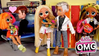 LOL OMG Doll Family Valentines Day School Routine & Shopping - Titi Toys