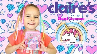 HAUL CLAIRE'S spécial LICORNE! Achat: bijoux maquillage accessoire licorne [claire's unicorn haul]