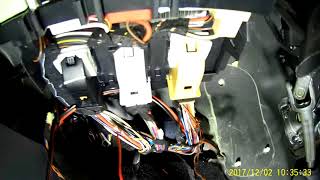 Дистанционный запуск без ключа. Установка сигнализации. Skoda Octavia 2. 2012. Starline A93 2Can.