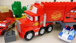 Lego Block Cars truck and Robocar Poli car toys play