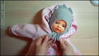 2 часть бесшовная шапочка СНЕЖАНА ( анатомический чепчик) спицами