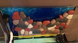 Объемный 3D фон для аквариума своими руками aquarium 3d background DIY