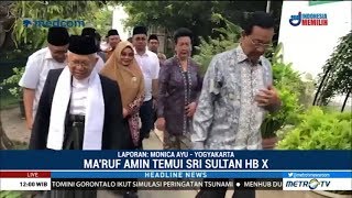 Ma'ruf Amin Temui Sri Sultan HB X di Yogyakarta