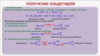 № 78. Органическая химия. Тема 16. Альдегиды. Часть 3. Получение альдегидов