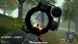 i5 9400F+RTX2080Ti Vs i7 9700K+GTX1080Ti Gaming PUBG