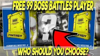 FREE 99 OVERALL BOSS BATTLES PLAYER! WHO SHOULD YOU CHOOSE!?| MADDEN 18 ULTIMATE TEAM