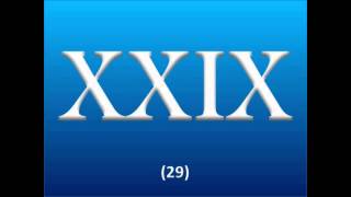 Roman Numerals - 1 to 50