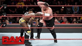 Apollo Crews vs. Samoa Joe: Raw, Oct. 30, 2017
