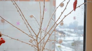 Как сделать веточку в инее своими руками