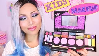 FULL FACE USING ONLY KIDS MAKEUP !!!