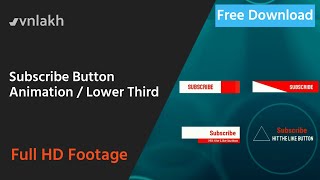 Animated YouTube Subscribe Button in Green Screen | Subscribe Lower Third Pack 1 | Easy to use