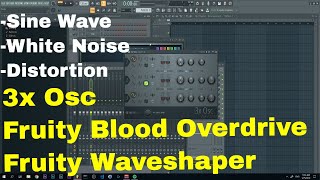 Make your subs DIRTY with stock FL Studio Plugins 3x Osc, Fruity Waveshaper, Fruity Blood Overdrive