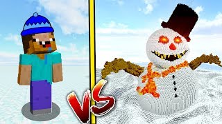 НУБ ПРОТИВ ЗЛОЙ СНЕГОВИК МУТАНТ В МАЙНКРАФТ! КАК ВЫЖИТЬ НУБУ? ТРОЛЛИНГ В MINECRAFT | ЗАЩИТА! МУЛЬТИК
