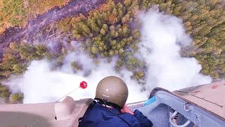 Тушение военнослужащими лесных пожаров в Карелии