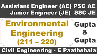 Environmental engineering / PHE (211 to 220) - Gupta and gupta | sscje civil engineering | civil mcq