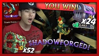 Knights and Dragons - CRAZY Titan's Rift 50+ Chests Opening! Titan Yieldmail Season 2 Shadowforged!