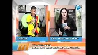 Falleció el niño Jesús Leiva quien fue trasplantado del corazón 08/06/2015