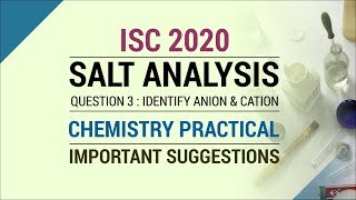Inorganic Salt Analysis - ISC 2020 Chemistry Practical Important Suggestion