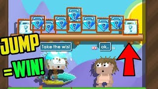 You jump, YOU WIN! (He won a __) | Growtopia