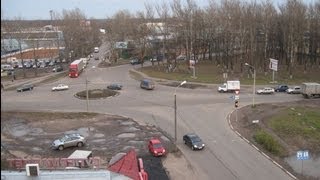 ПДД :Проезд перекрестков с Круговым движением. Ярославль