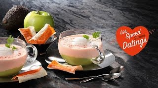 Recette de "Capuccino surimi avocat et chips de surimi"