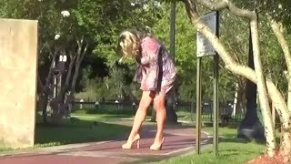 Tgirl Public Post Park Primp Matty Caff Crossdresser Transvestite