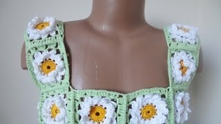 Кокетка из квадратов  Coquette Crochet squares