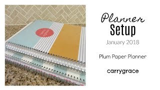 Planner Setup - January 2018 - Plum Paper Planner