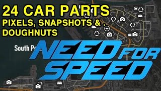 All 24 Car Parts, Pixels, Doughnuts and  Locations - Need for Speed 2015 NFS