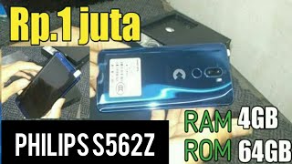 Unboxing + Review HP Rp.1 jutaan Philips s562z || Review hp murah ram besar