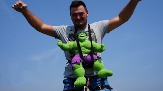 Роупджампинг. Смертельный прыжок на веревке Халка с Арочного моста в Запорожье. Прыжки с моста