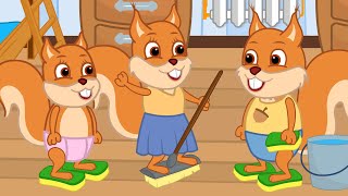 Famille d'Écureuil - Rouleaux éponge Vidéos Animé 2021 en Français 13+